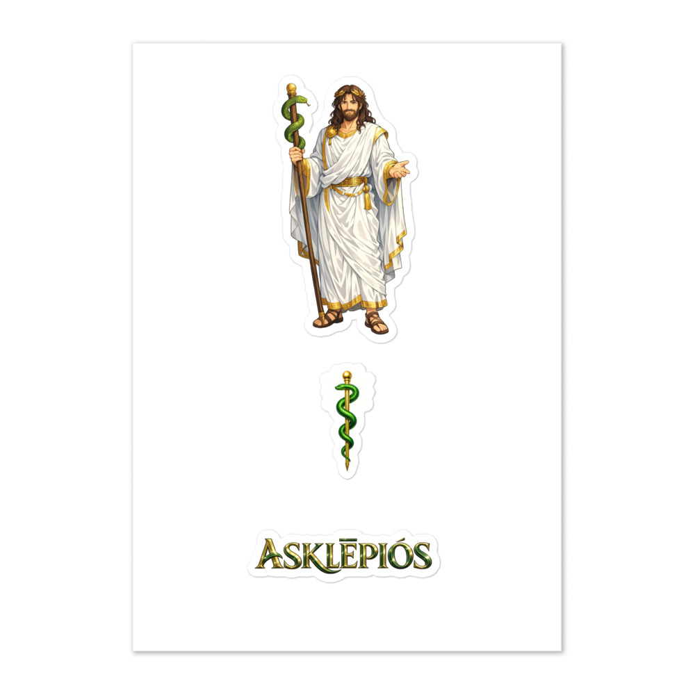 Asklēpiós Seal Sticker Set
