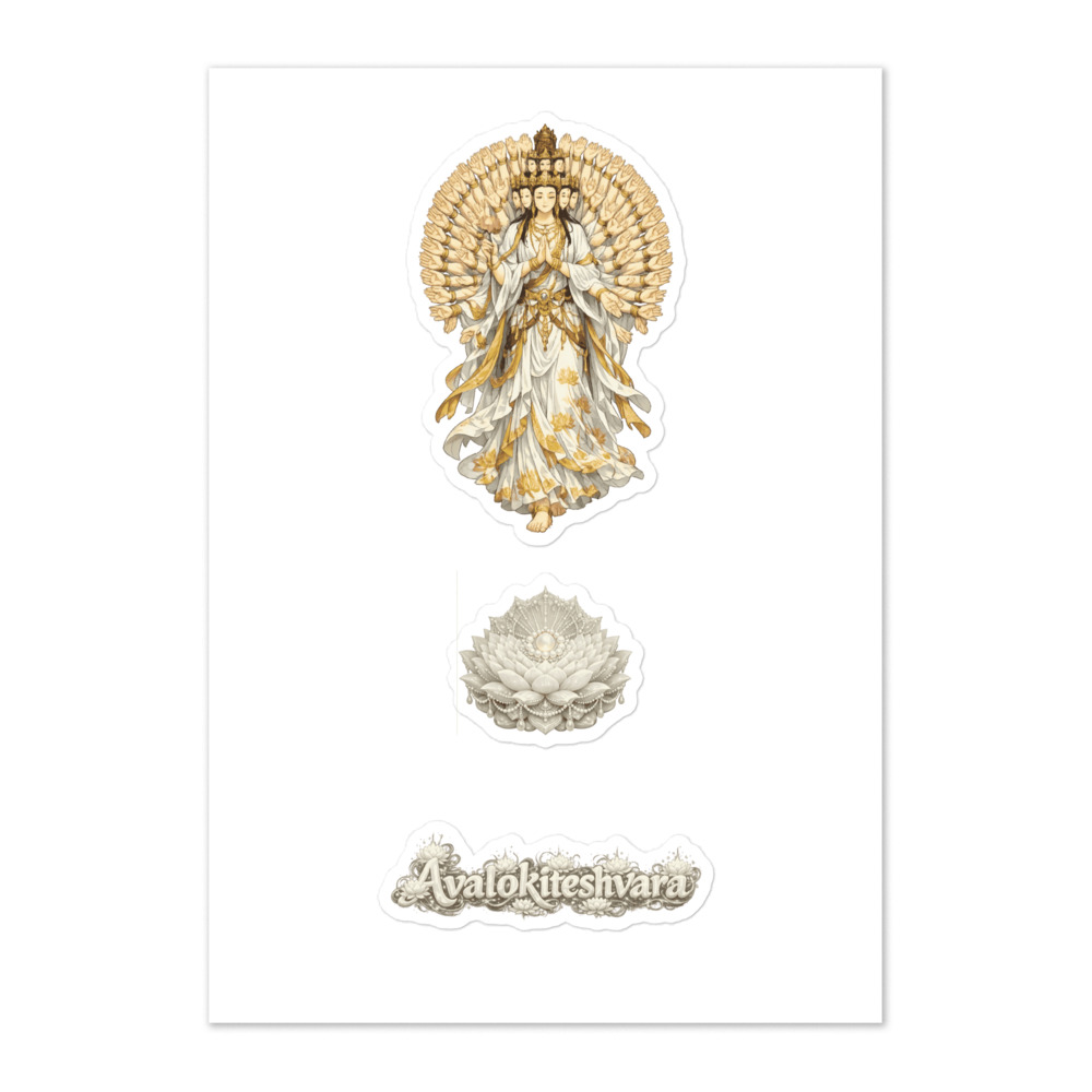 Avalokiteśvara Seal Sticker Set