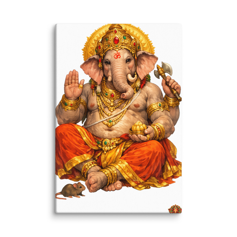 Gaṇeśa Mascot Canvas