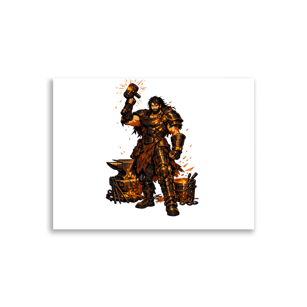 Hēphaistos Mascot Art Print