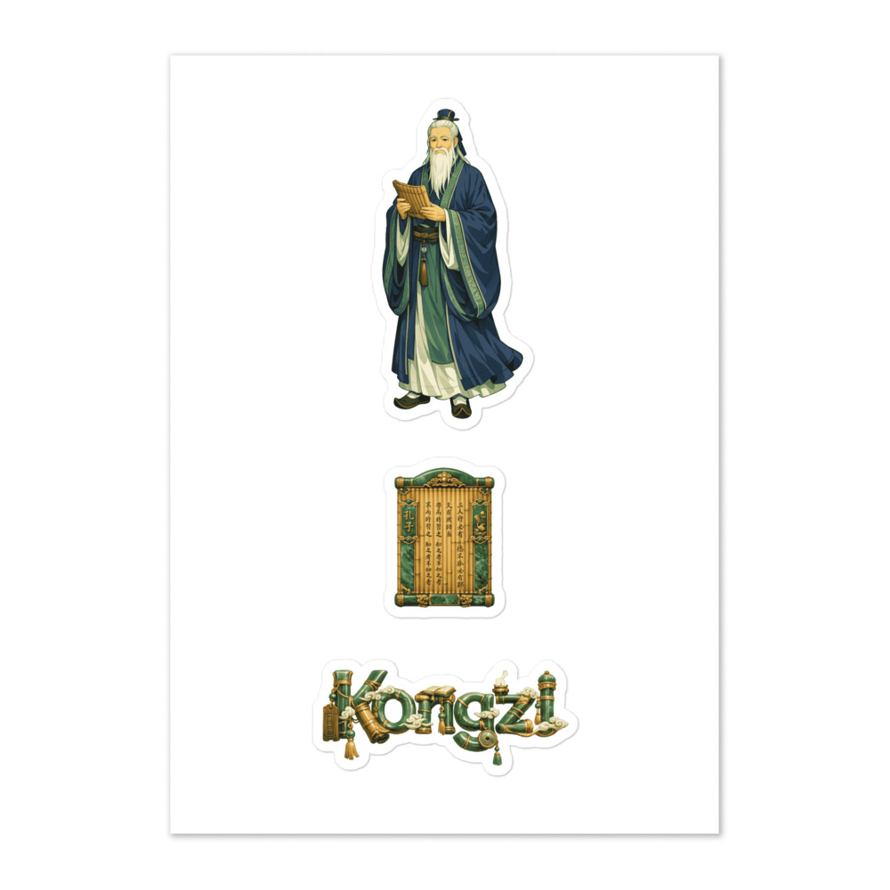 Kǒngzǐ Seal Sticker Set