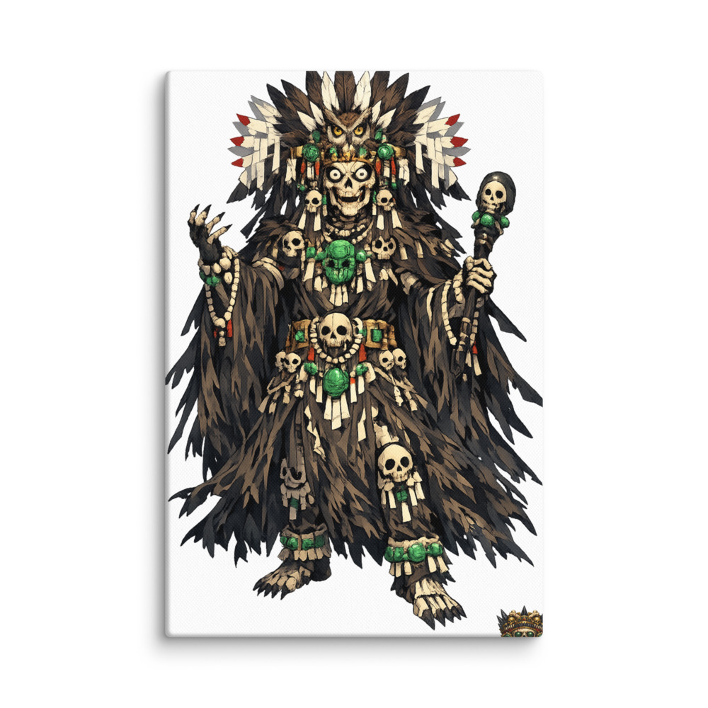 Mictlāntēcutli Mascot Canvas