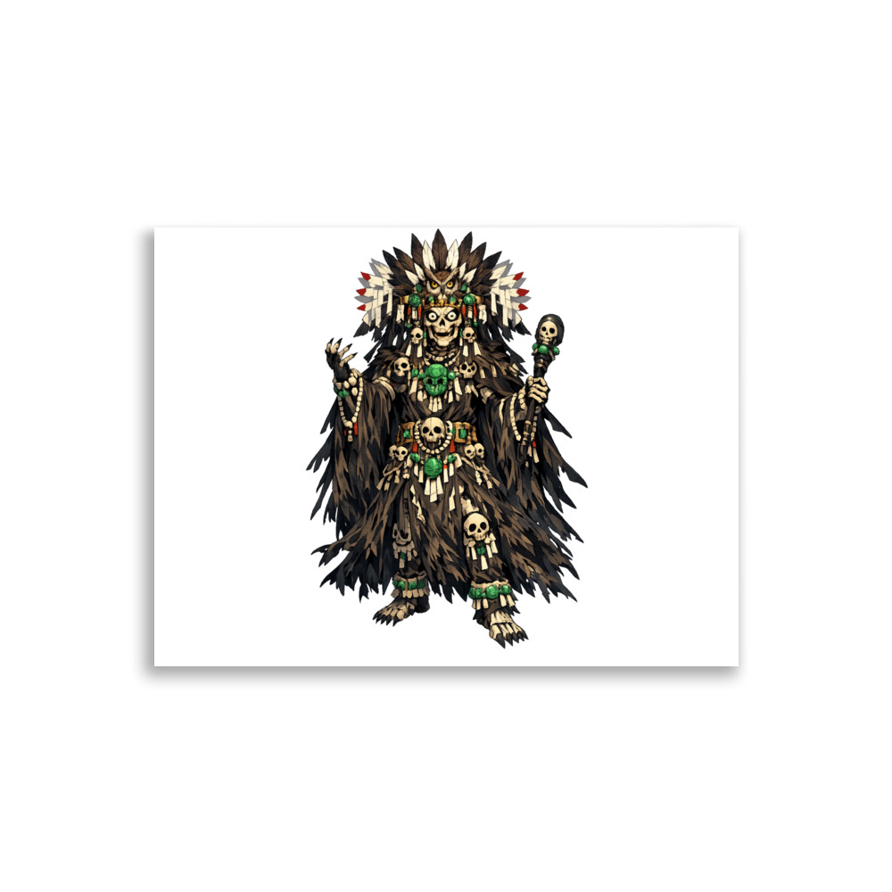 Mictlāntēcutli Mascot Art Print
