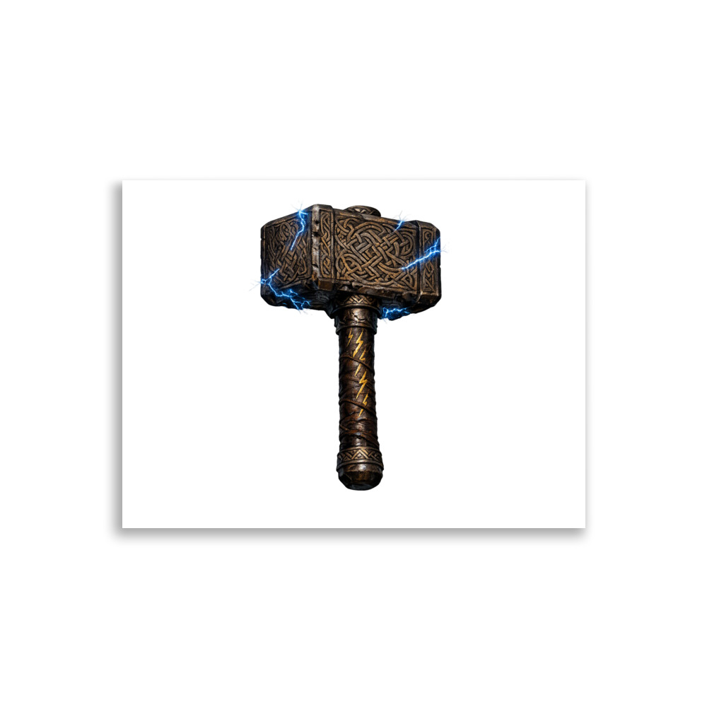 Mjǫllnir Mascot Art Print