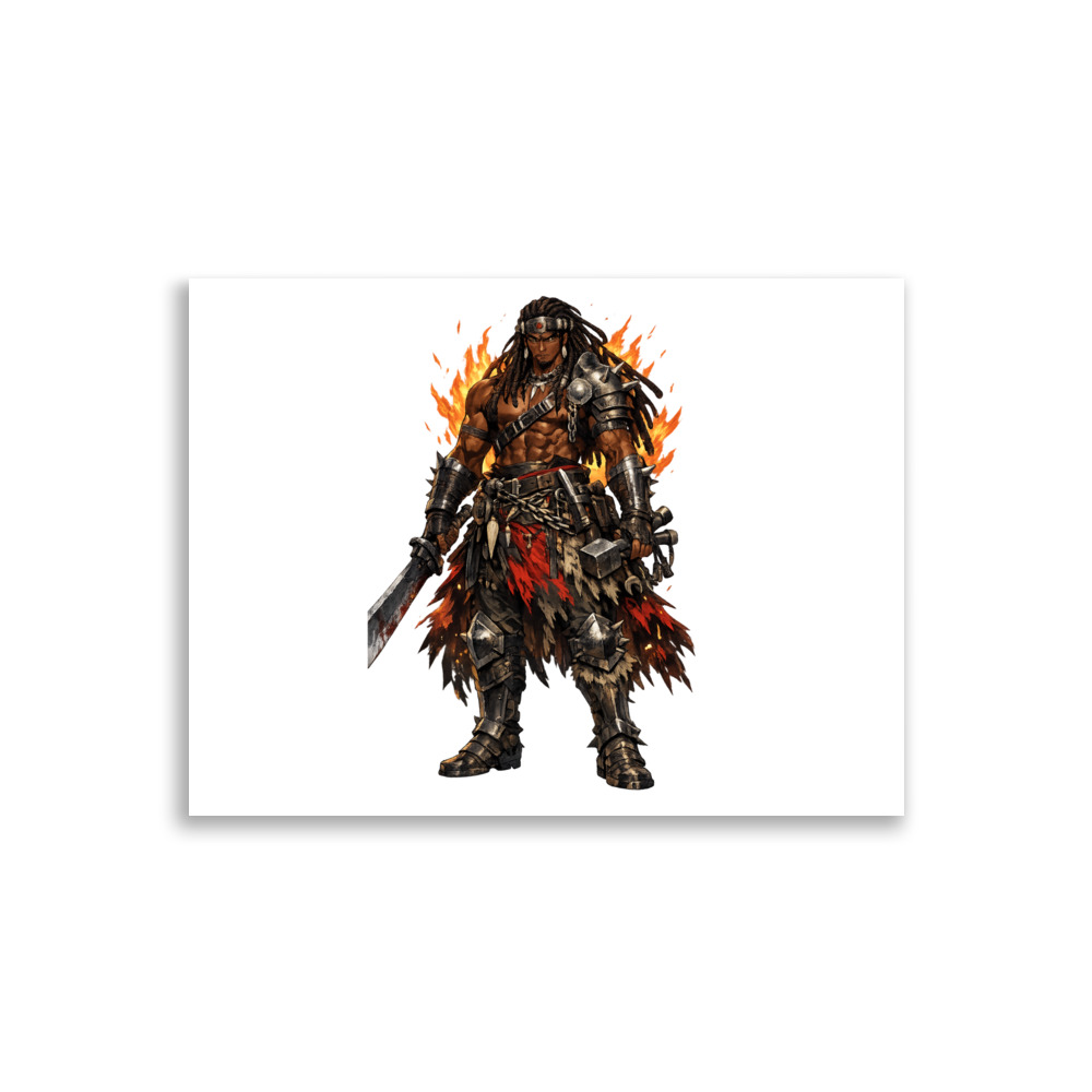 Ògún Mascot Art Print