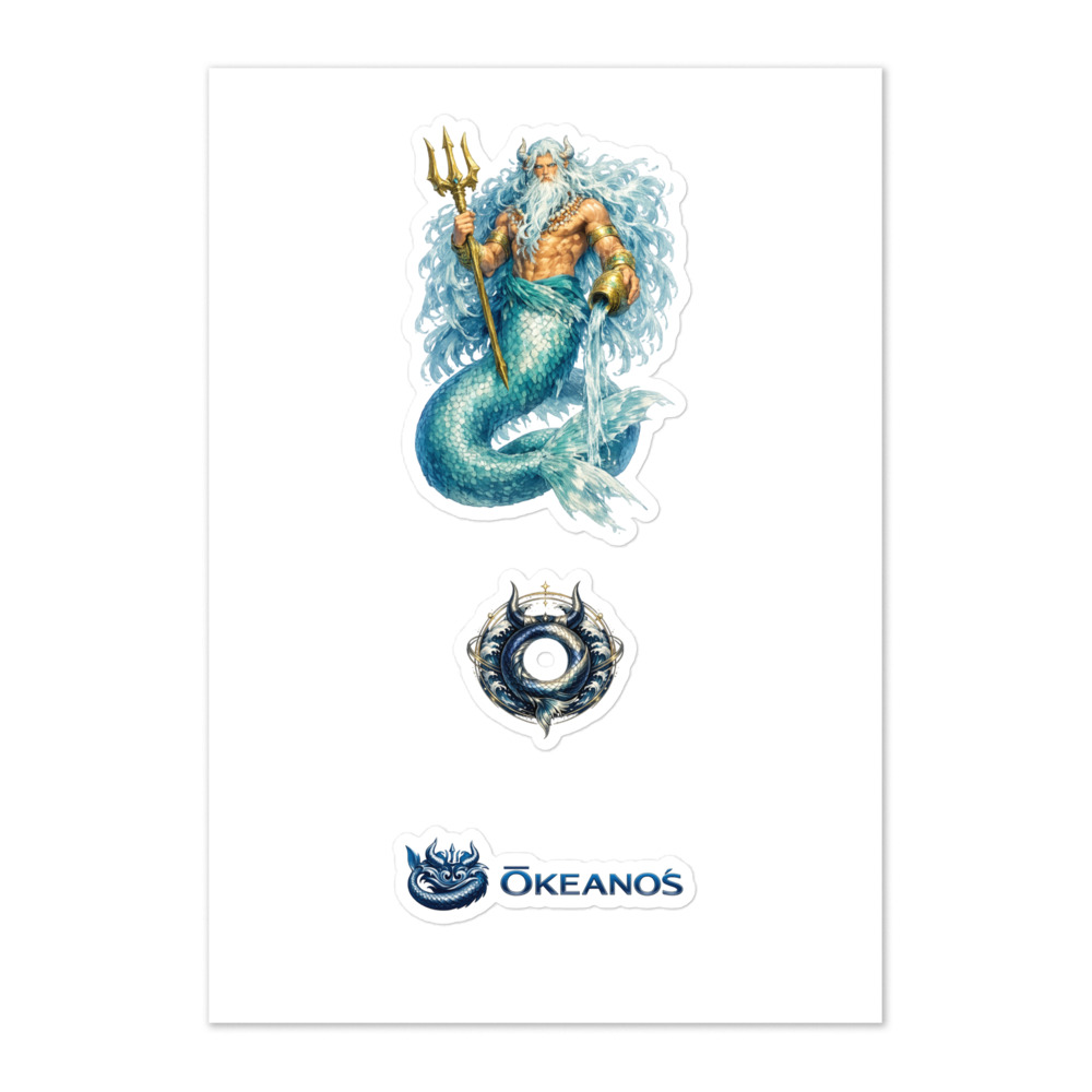 Ōkeanós Seal Sticker Set