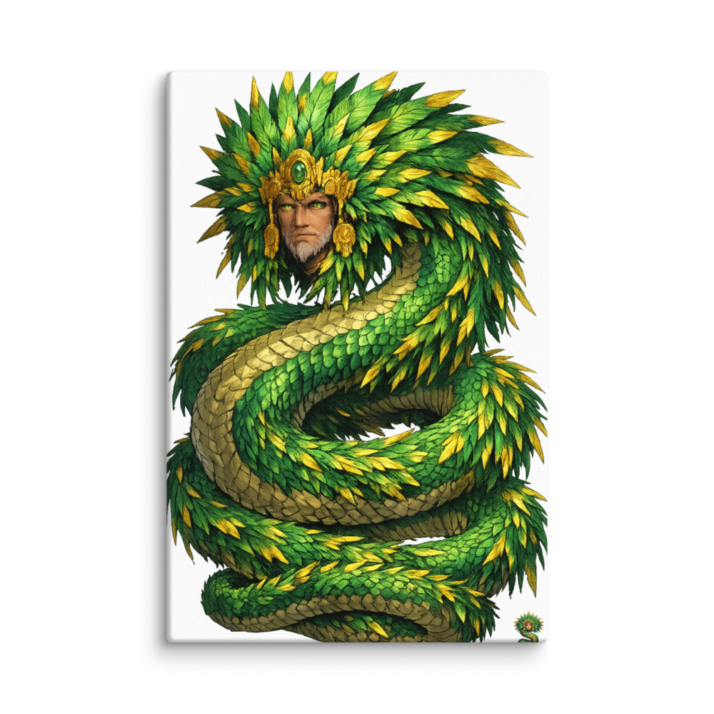Quetzalcōātl Mascot Canvas