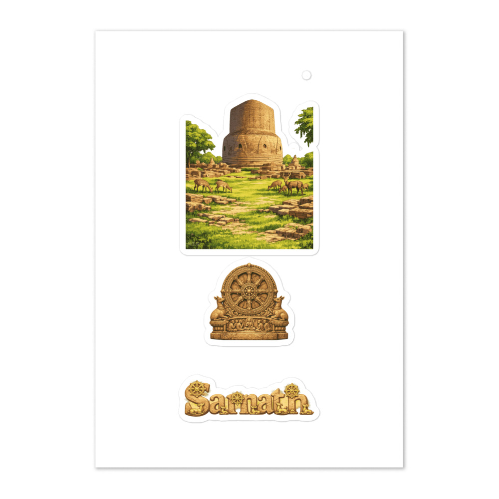 Sarnath Seal Sticker Set