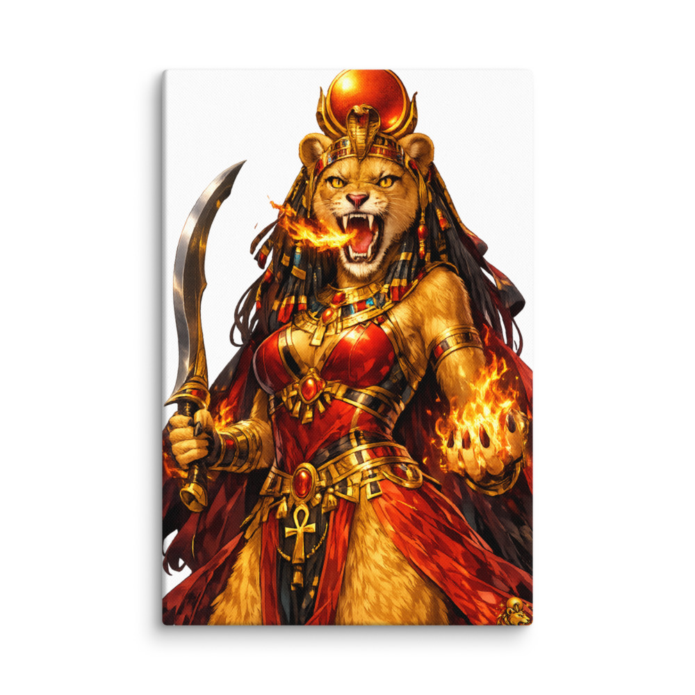 Sḫmt Mascot Canvas