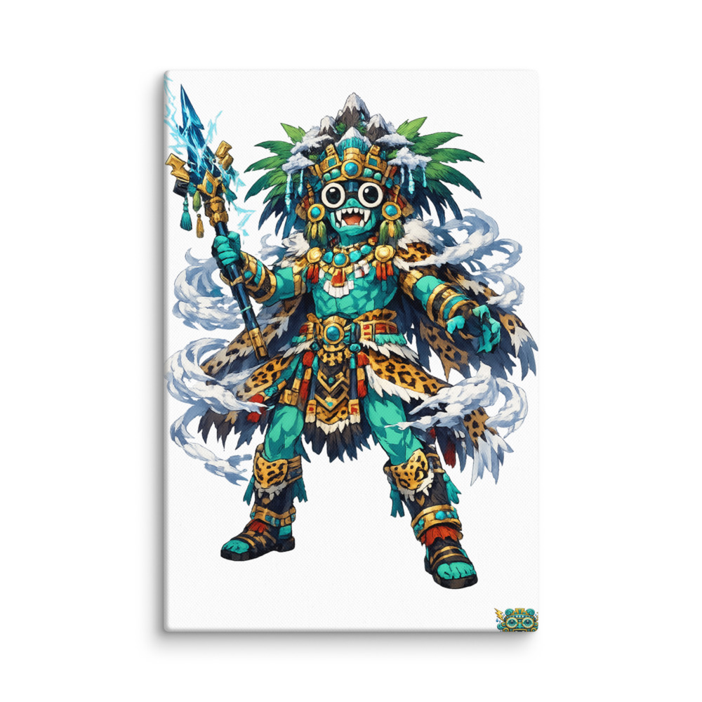 Tlāloc Mascot Canvas