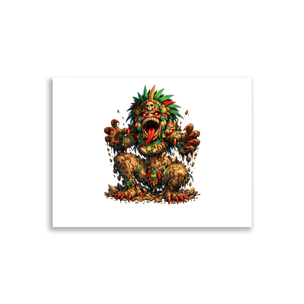 Tlāltēcuhtli Mascot Art Print