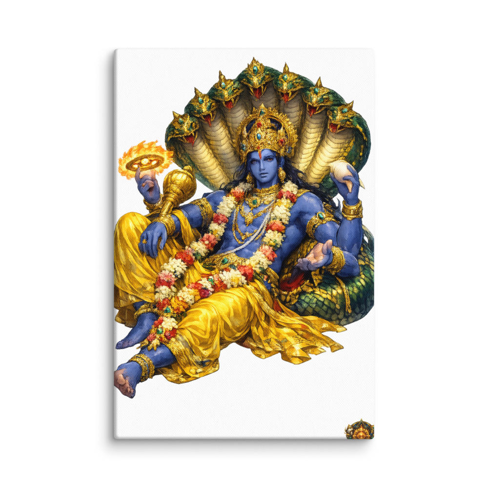 Viṣṇu Mascot Canvas