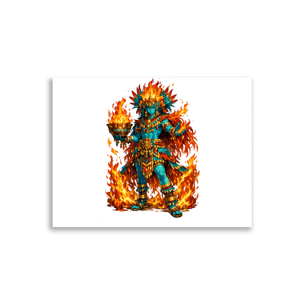Xiuhtēcuhtli Mascot Art Print