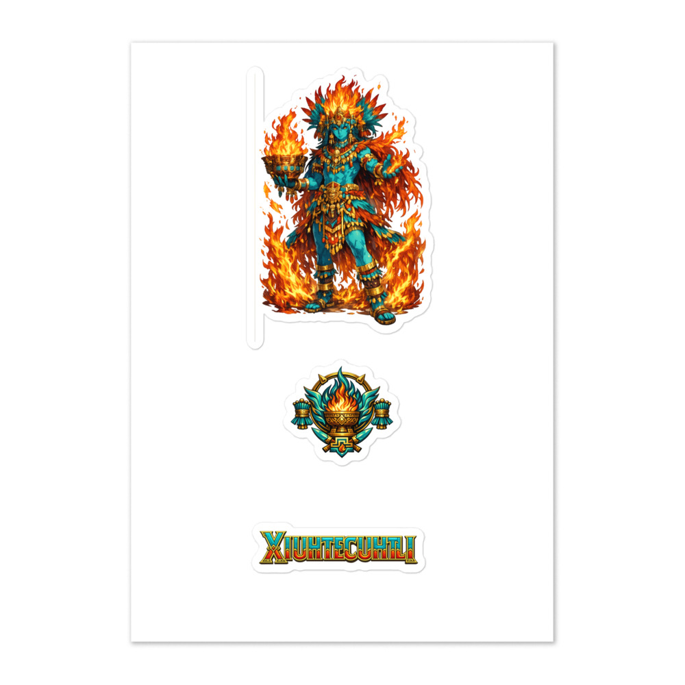 Xiuhtēcuhtli Seal Sticker Set